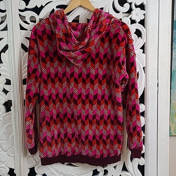 Vera Bradley Size S Hooded Fleece Bohemian Pullover Easy Care! - Picture 2 of 8